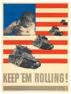 LEO LIONNI (1910-1999). KEEP 'EM ROLLING! Group of 4 posters. 1941. Each approximately 40x29 inches, 102x75 cm. U.S. Government Printi